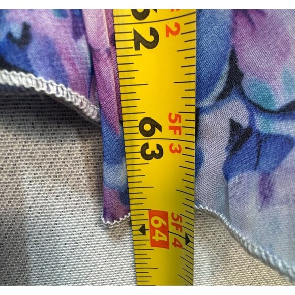 Toleen One-Shoulder Maxi Dress Floral & Butterfly Print Medium Light Pink Purple - Picture 12 of 12